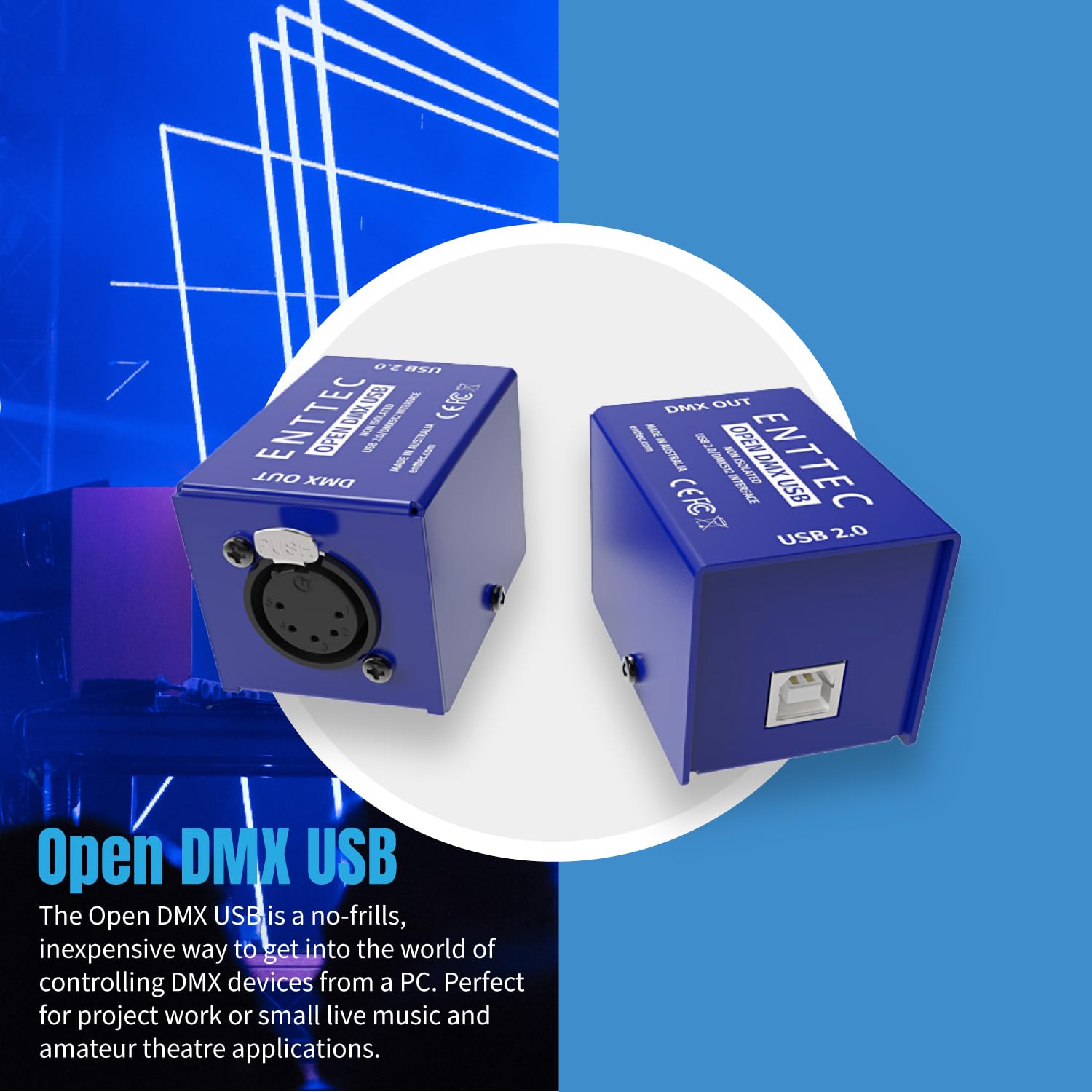 Enttec 70303 Open Dmx Interface & Sirs E 70029 5P Male To 3P Female Adapter (Bundle)